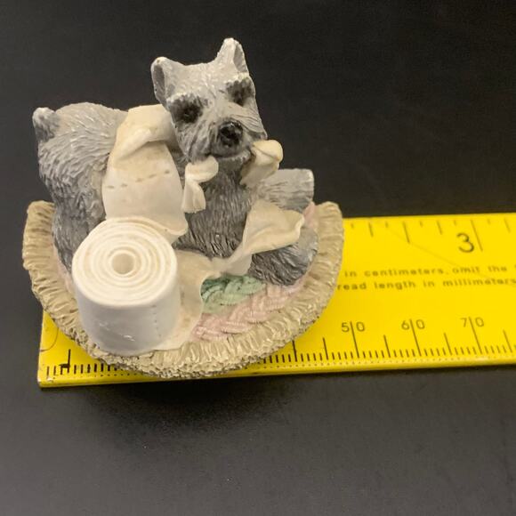 Vintage Schnauzer Dog Playing with Toilet Paper Refrigerator Magnet - Picture 9 of 10